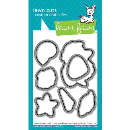 Lawn Fawn Vágósablon LF3169 bélyegzőhöz LF3170 - How You Bean? Seashell Add-On - Lawn Cuts (1 csomag)