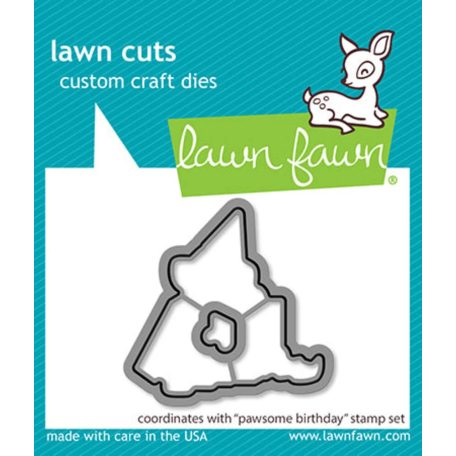 Lawn Fawn Vágósablon LF3162 bélyegzőhöz LF3163 - Pawsome Birthday  - Lawn Cuts (1 csomag)