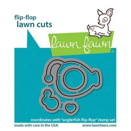 Lawn Fawn Vágósablon LF2010 bélyegzőhöz LF2011 - Anglerfish Flip-Flop - Lawn Cuts (1 csomag)