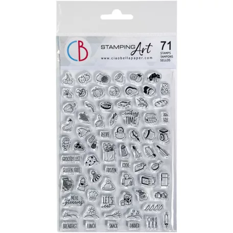 Ciao Bella Szilikonbélyegző - BuJo Cooking - Clear Stamp Set 4"x6" (1 csomag)