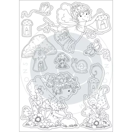 Craft Consortium Szilikonbélyegző  - Clear Stamps - Friends - Fairy Wishes (1 csomag)