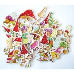   Craft Consortium Chipboard matrica  - Chipboard Ephemera - Fairy Wishes (1 csomag)