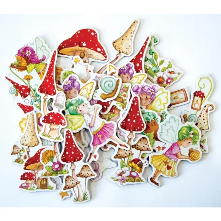 Craft Consortium Chipboard matrica  - Chipboard Ephemera - Fairy Wishes (1 csomag)