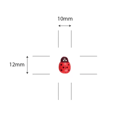 Craft Consortium Díszítőelem  - Adhesive Wooden Ladybirds - Fairy Wishes (1 csomag)