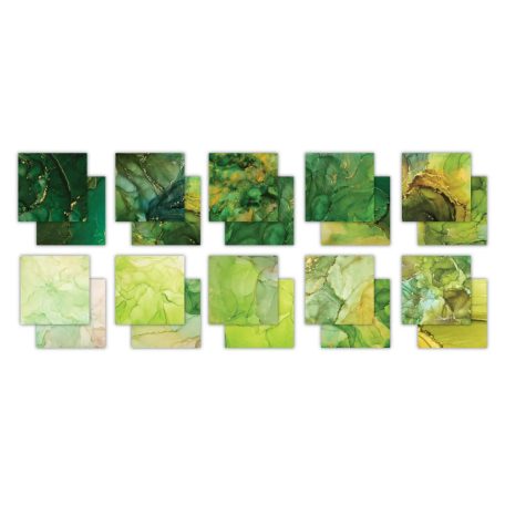 Craft Consortium Scrapbook papírkészlet 12" (30 cm) - Ink Drops Organic - Essential Craft Papers (30 lap)