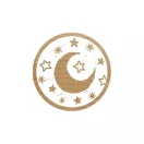 Colop Gumibélyegző  - Moon and stars - Woodies Rubber Stamp (1 db)