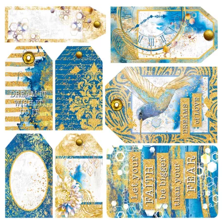 Ciao Bella Vellum kivágóív készlet 6" (15 cm) - Indigo - Vellum Fussy Cut (6 lap)