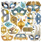 Ciao Bella Vellum kivágóív készlet 6" (15 cm) - Indigo - Vellum Fussy Cut (6 lap)