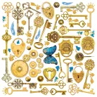 Ciao Bella Vellum kivágóív készlet 6" (15 cm) - Indigo - Vellum Fussy Cut (6 lap)