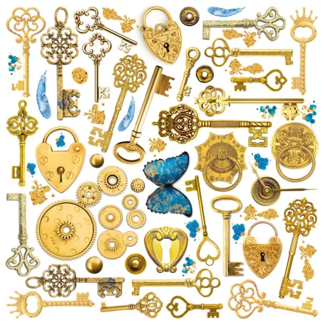 Ciao Bella Vellum kivágóív készlet 6" (15 cm) - Indigo - Vellum Fussy Cut (6 lap)