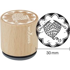   Colop Gumibélyegző  - Heart knitted - Woodies Rubber Stamp (1 db)