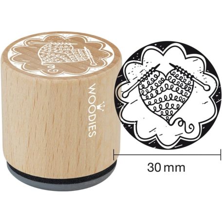 Colop Gumibélyegző  - Heart knitted - Woodies Rubber Stamp (1 db)