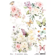   Ciao Bella Rizspapír A4 - Flourish surround - Blooming - Rice Paper (1 ív)
