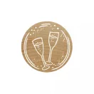 Colop Gumibélyegző  - Glasses of champagne - Woodies Rubber Stamp (1 db)