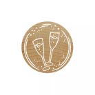 Colop Gumibélyegző  - Glasses of champagne - Woodies Rubber Stamp (1 db)