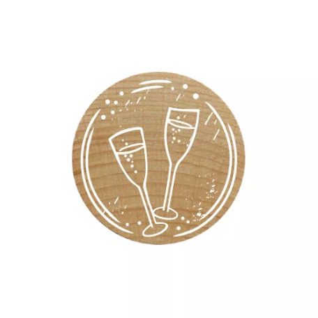 Colop Gumibélyegző  - Glasses of champagne - Woodies Rubber Stamp (1 db)