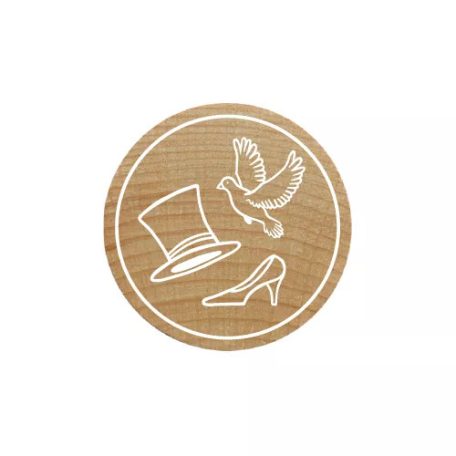 Colop Gumibélyegző  - Cylinder - dove - wedding shoe - Woodies Rubber Stamp (1 db)