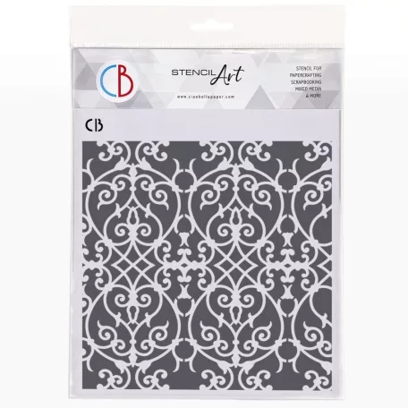 Ciao Bella Stencil 8" (20 cm) - Home Decò - Royal flourish  - Texture Stencil (1 db)