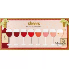   Marianne Design Vágósablon - Wine tasting - Creatable (1 csomag)