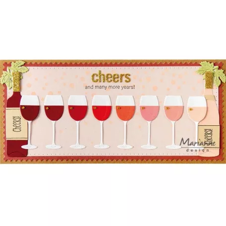 Marianne Design Vágósablon - Wine tasting - Creatable (1 csomag)
