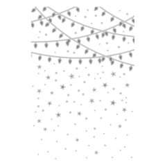   SIZZIX domborító mappa 666471 - Stars and Lights - Multi-Level Textured Embossing Folder (1 csomag)