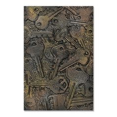   SIZZIX 3D Domborító mappa 666279 - Keys - 3-D Textured Impressions Embossing Folder (1 csomag)