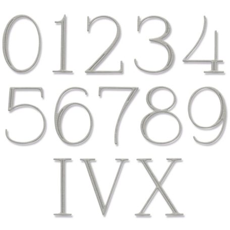 SIZZIX vágósablon 666444 - Elegant Numerals  - Thinlits Die Set  (1 csomag)