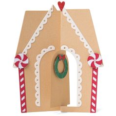   SIZZIX vágósablon 666455 - Card Gingerbread House  - Thinlits Die Set  (1 csomag)