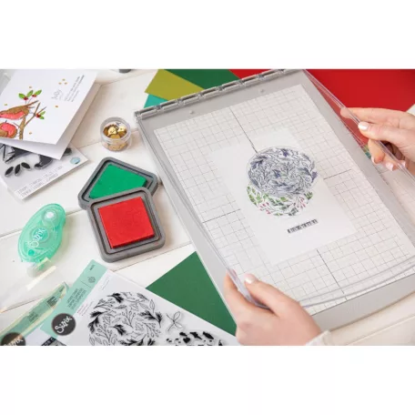 SIZZIX szilikonbélyegző 666325 - Leafy Ornament  - Layered Stamps (1 csomag)