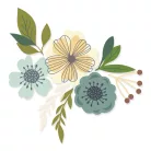 SIZZIX szilikonbélyegző 665908 - Blossoms  - Layered Stamps (1 csomag)