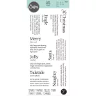 SIZZIX szilikonbélyegző 666316 - Festive Dictionary Definitions  - Clear Stamps  (1 csomag)