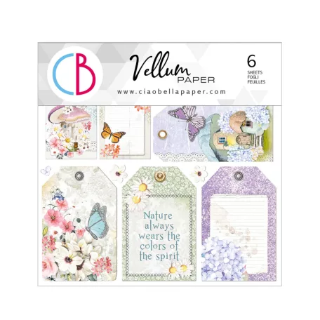Ciao Bella Vellum kivágóív készlet 6" (15 cm) - Enchanted Land - Vellum Fussy Cut (6 lap)
