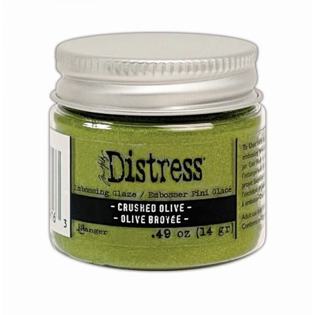 Ranger Distress embossing glaze - Crushed Olive - Fényes átlátszó domborítópor - Tim Holtz (1 db)
