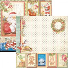   Ciao Bella Scrapbook papírkészlet 12" (30 cm) - Dear Santa - Paper Pad (12 lap)