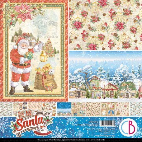 Ciao Bella Scrapbook papírkészlet 12" (30 cm) - Dear Santa - Patterns Pad (8 lap)