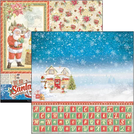 Ciao Bella Scrapbook papírkészlet 12" (30 cm) - Dear Santa - Patterns Pad (8 lap)