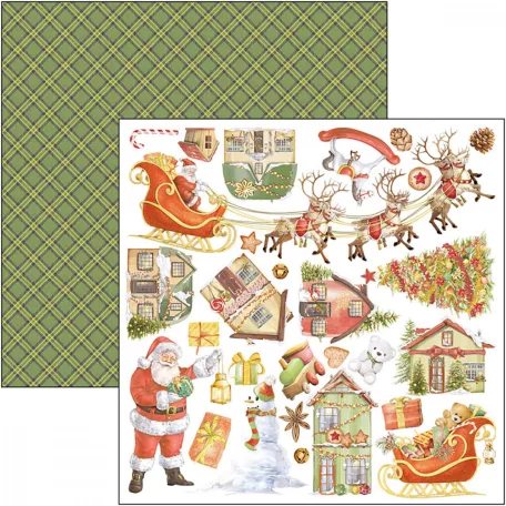Ciao Bella Scrapbook papírkészlet 12" (30 cm) - Dear Santa - Patterns Pad (8 lap)