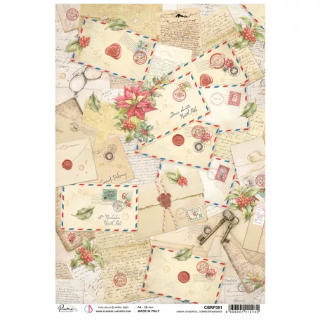 Ciao Bella Rizspapír A4 - Santa cheerful correspondence - Dear Santa - Rice Paper (1 ív)