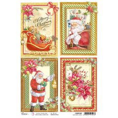   Ciao Bella Rizspapír A4 - Dear Santa cards - Dear Santa - Rice Paper (1 ív)