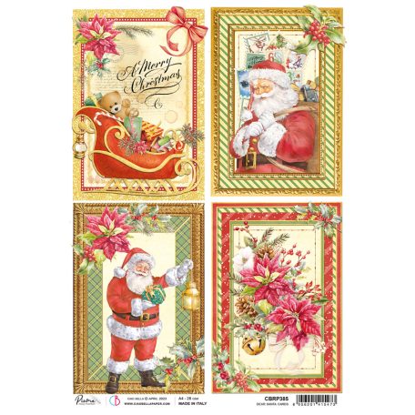 Ciao Bella Rizspapír A4 - Dear Santa cards - Dear Santa - Rice Paper (1 ív)