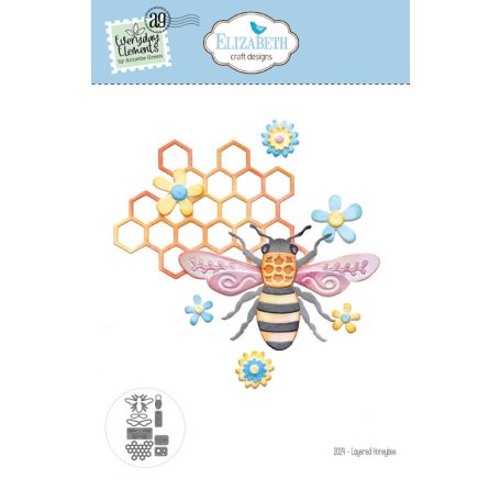 Vágósablon - Layered Honeybee Dies (2024) - ECD Dies (1 csomag)