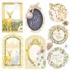 Ciao Bella Vellum kivágóív készlet 6" (15 cm) - Sparkling Christmas - Vellum Fussy Cut (6 lap)