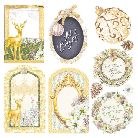 Ciao Bella Vellum kivágóív készlet 6" (15 cm) - Sparkling Christmas - Vellum Fussy Cut (6 lap)