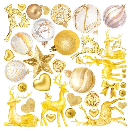 Ciao Bella Vellum kivágóív készlet 6" (15 cm) - Sparkling Christmas - Vellum Fussy Cut (6 lap)