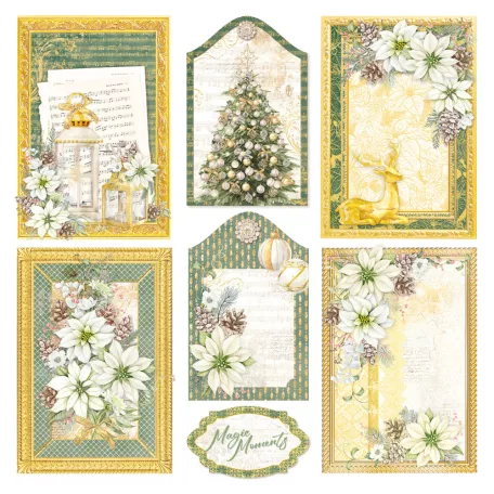 Ciao Bella Vellum kivágóív készlet 6" (15 cm) - Sparkling Christmas - Vellum Fussy Cut (6 lap)
