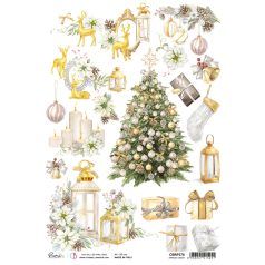   Ciao Bella Rizspapír A4 - Spread cheer - Sparkling Christmas - Rice Paper (1 ív)