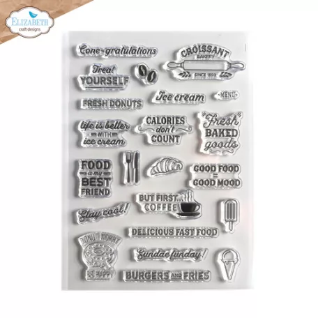 Szilikonbélyegző - A5 - Good Food Good Mood - ECD Clear Stamps (1 csomag)