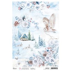   Ciao Bella Rizspapír A4 - All about the arctic - Winter Journey - Rice Paper (1 ív)
