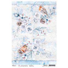   Ciao Bella Rizspapír A4 - Magic white - Winter Journey - Rice Paper (1 ív)
