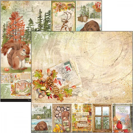 Ciao Bella Scrapbook papírkészlet 12" (30 cm) - Into the Wild - Paper Pad (12 lap)